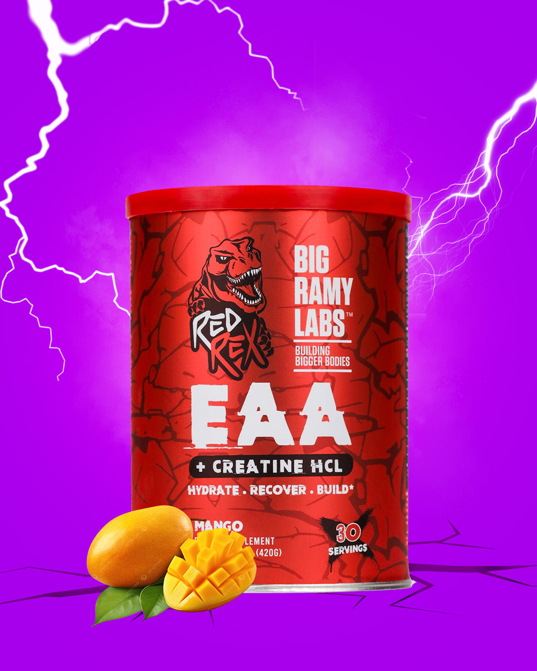 Red Rex EAA + Creatine HCL - 420g (Mango Flavor)
