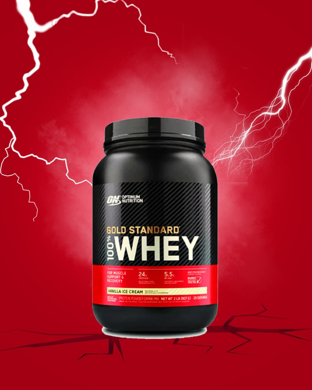 Optimum Nutrition Gold Standard 100% Whey - 5 lbs (74 Servings)