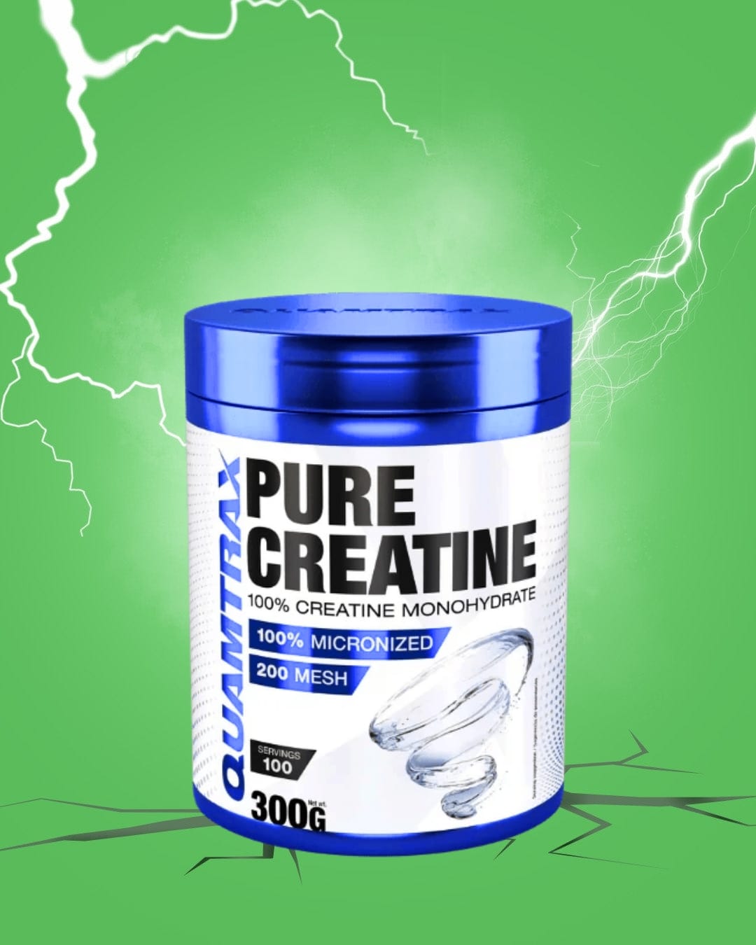 Quamtrax Pure Creatine Monohydrate, 300G, 100 Serving