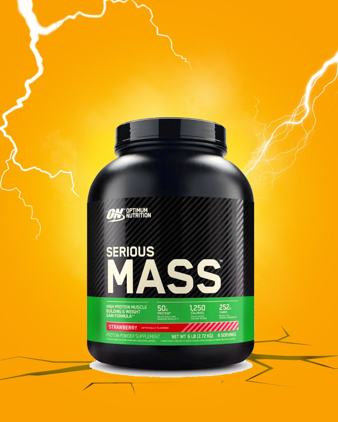 Optimum Nutrition Serious Mass - 12 lbs (Strawberry)